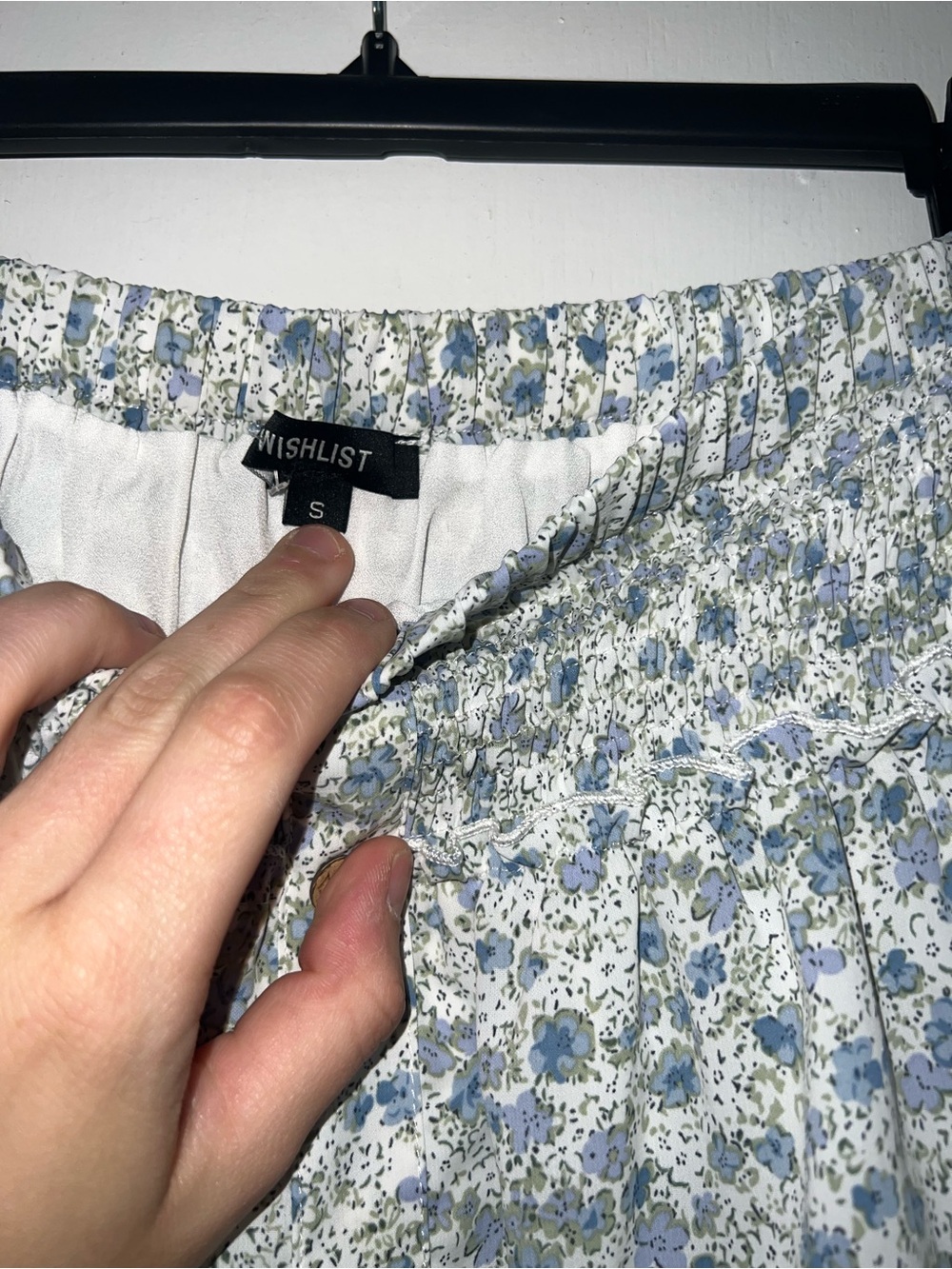 Wishlist White Maxi Skirt with Blue Floral Print - Picture 4 of 4
